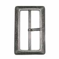 Rectangular Buckle - 50mm (2″) - Antique Silver