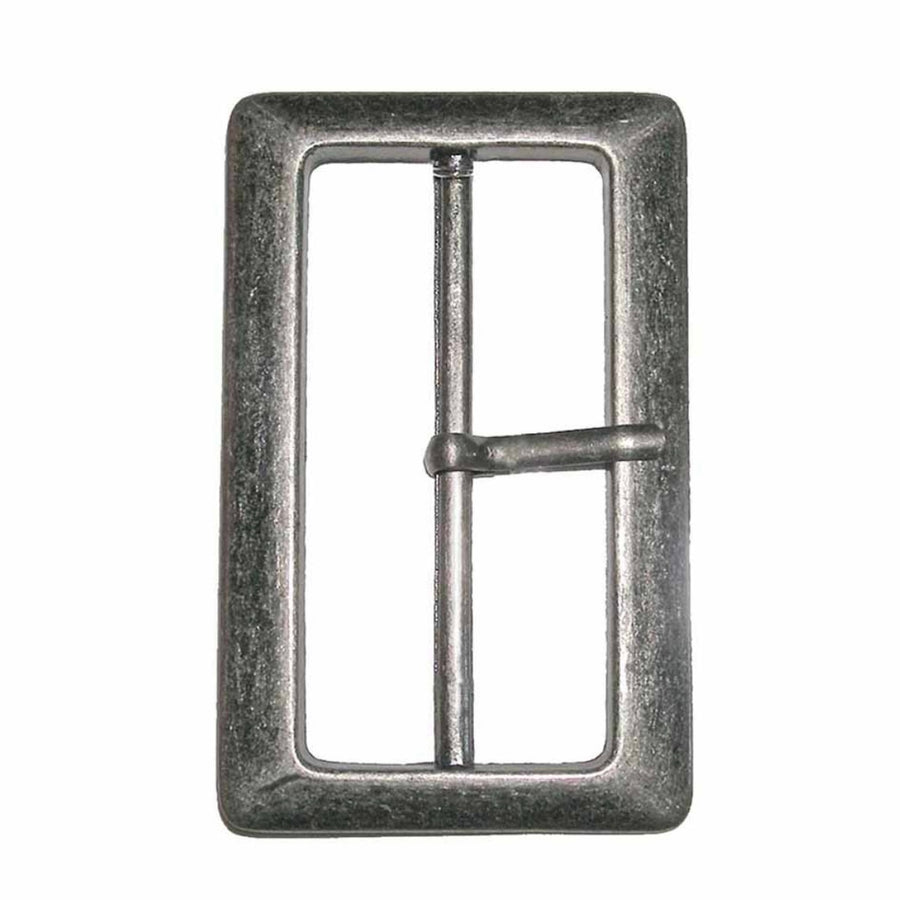 Rectangular Buckle - 50mm (2″) - Antique Silver