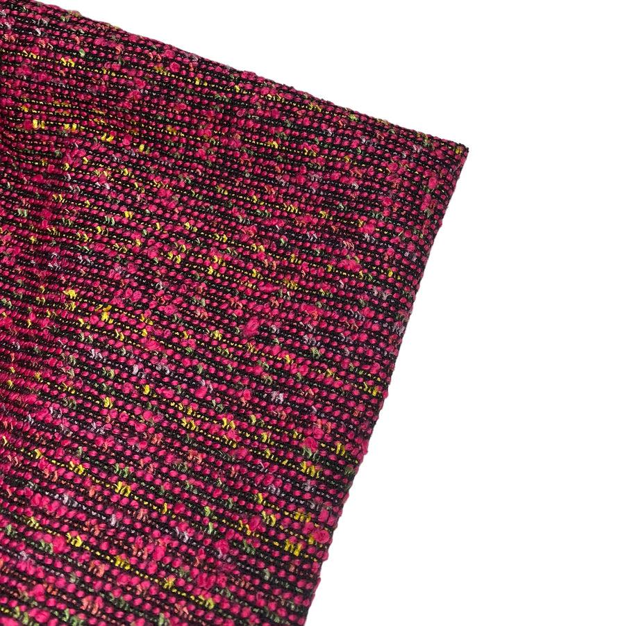 Wool Boucle - Pink/Black/Green/Yellow