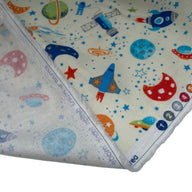 Outer Space Printed Cotton - Yellow