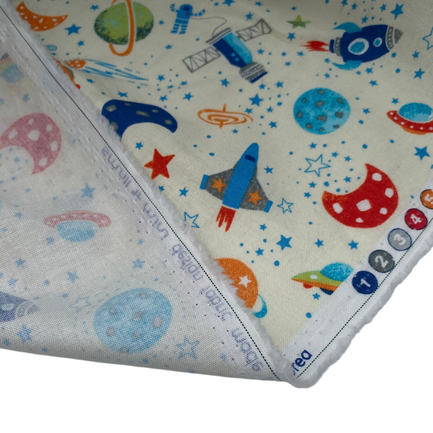 Outer Space Printed Cotton - Yellow