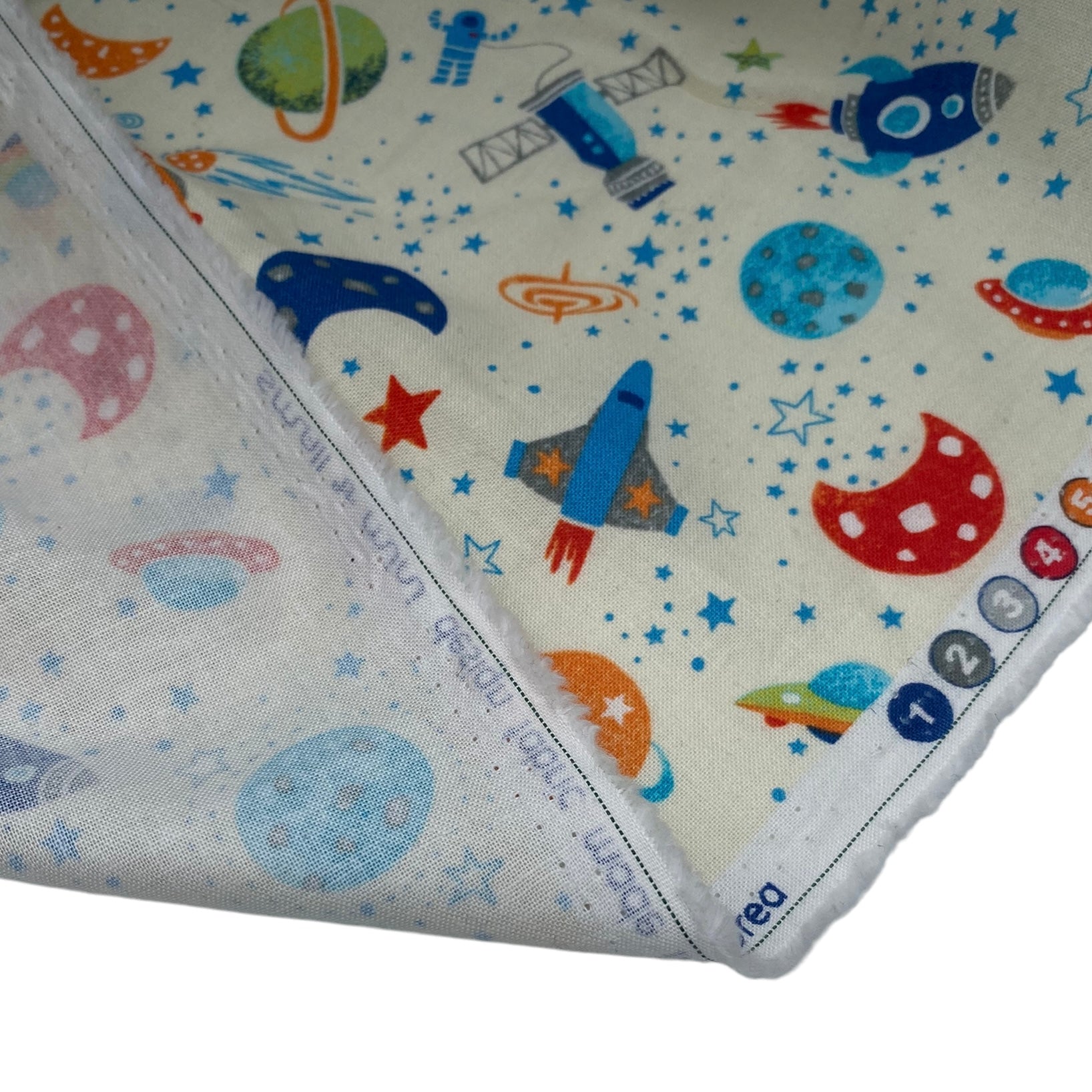 Outer Space Printed Cotton - Yellow