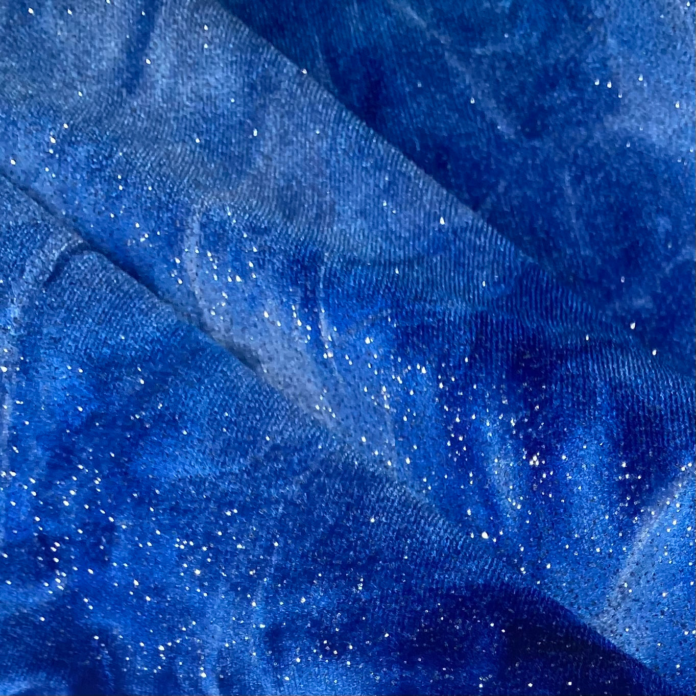 Sparkle Stretch Velvet - Blue · King Textiles