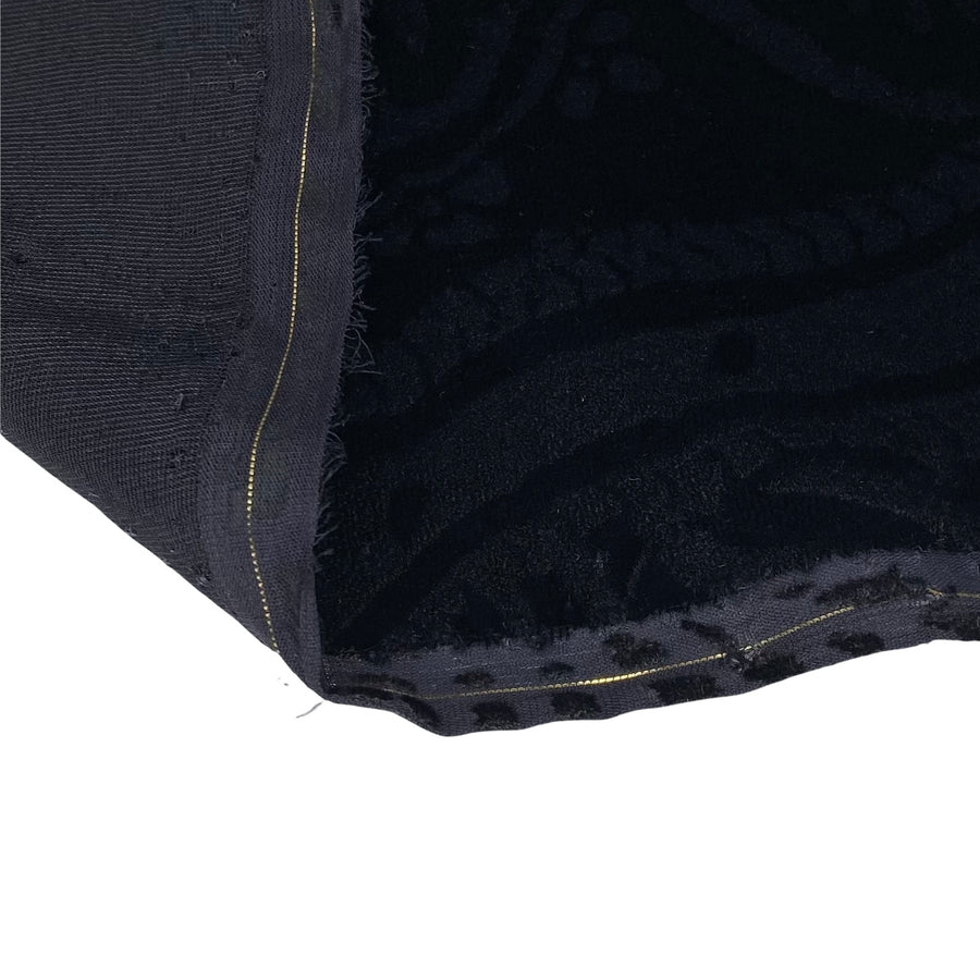 Paisley Silk Velvet - Black