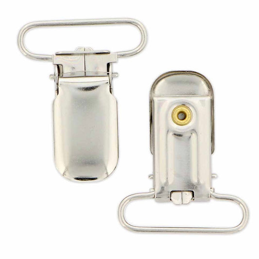 Mitt/Suspender Clips - 25mm (1”) - Silver - 2pcs