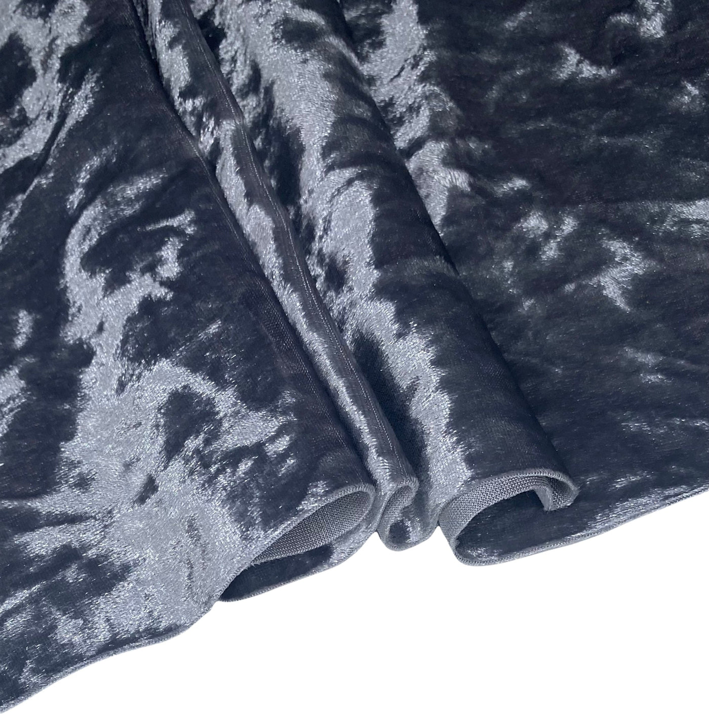 Crushed Stretch Velvet - Silver