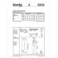 Pants Sewing Pattern - Burda Young 6856