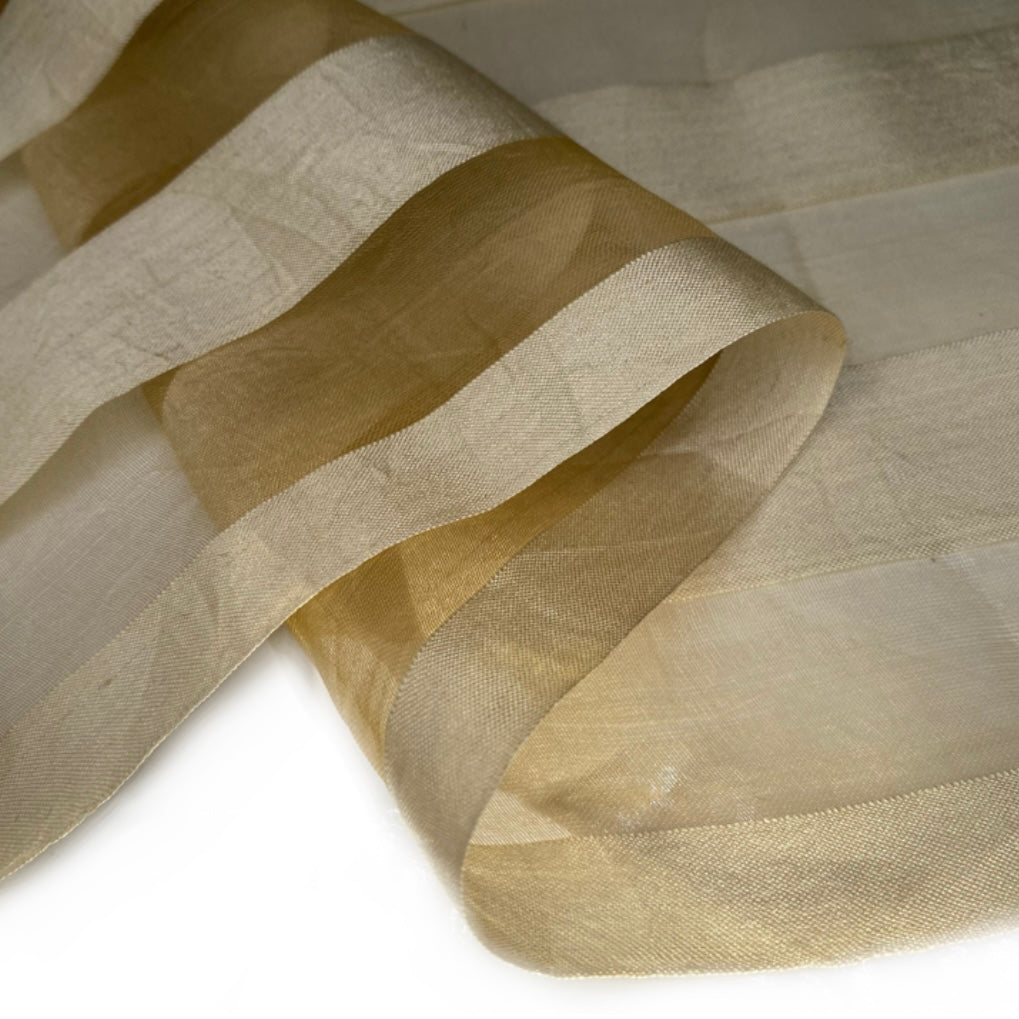 Striped Silk Organza - Gold