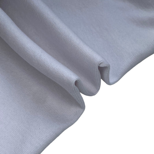 Cotton Tubular Rib Knit - White