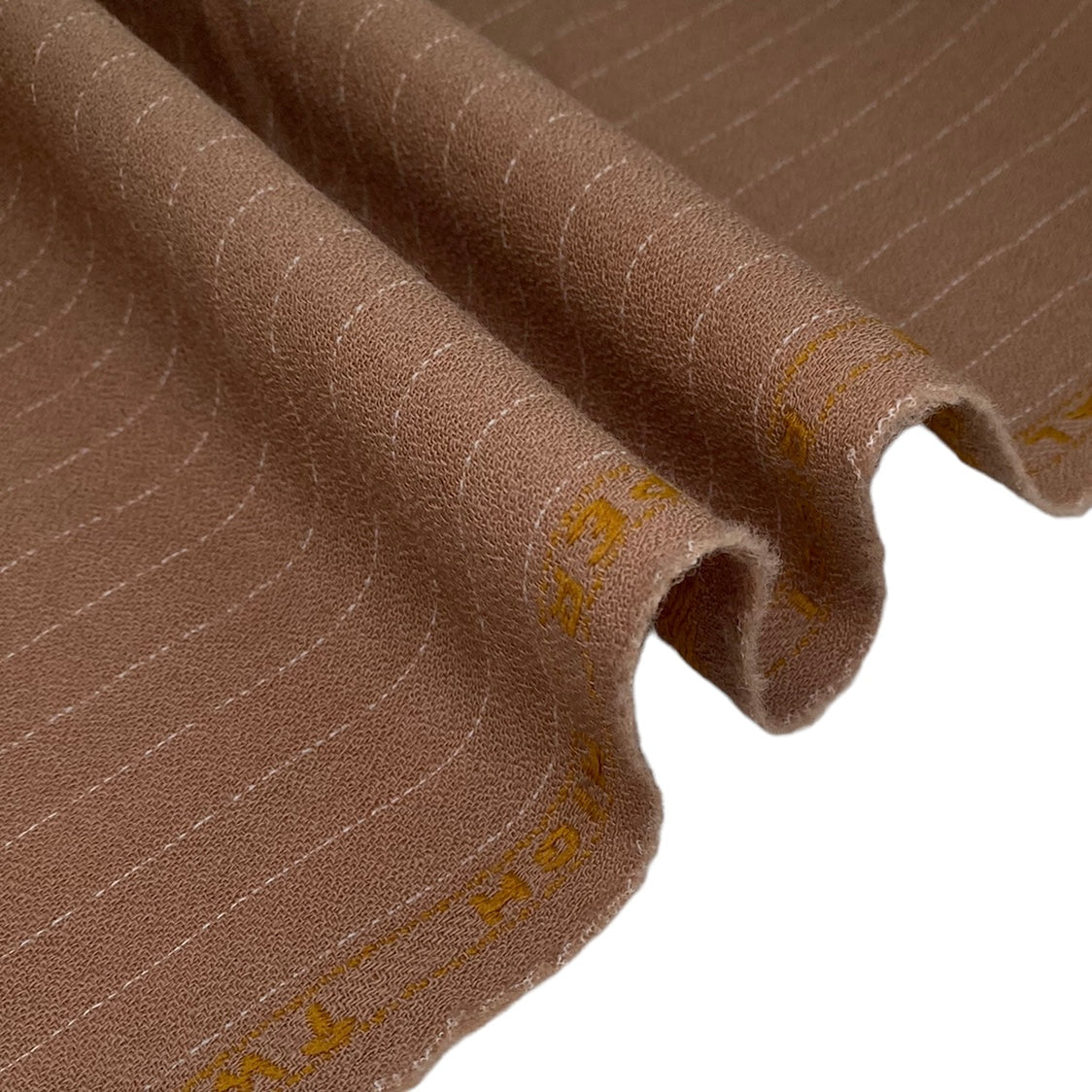 Pin Striped Super Twist Italian Wool Crepe