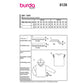 Hoodie Sweatshirt Sewing Pattern - Burda Style 6128