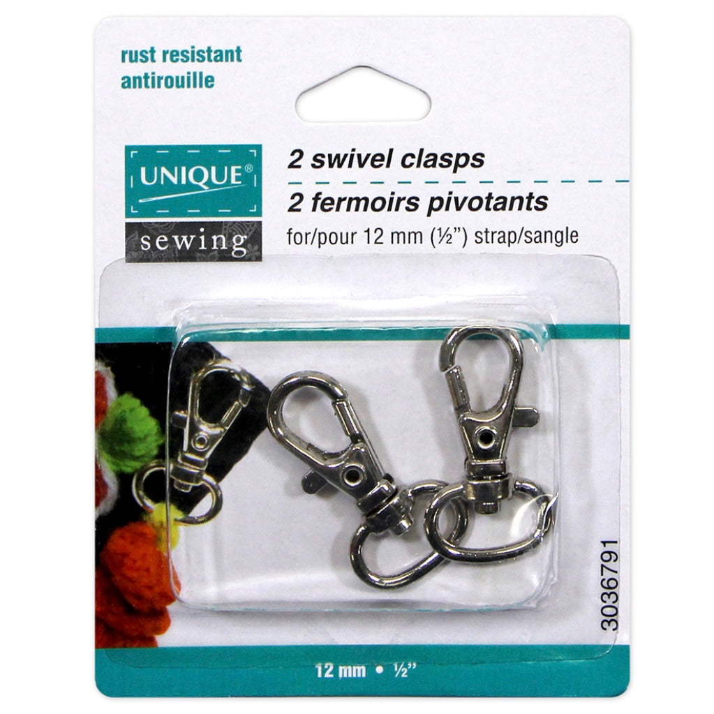 Swivel Hooks - 12mm (1/2″) - Gunmetal - 2 pcs