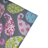 Quilting Cotton - Paisley - Grey