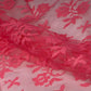 Floral Corded Lace with Scalloped Edges - Neon Pink
