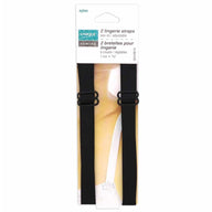 Lingerie Straps - Black - 10mm (3/8″) - 2pcs
