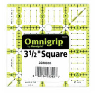 Non Slip Square Ruler - 3 1/2” x 3 1/2”