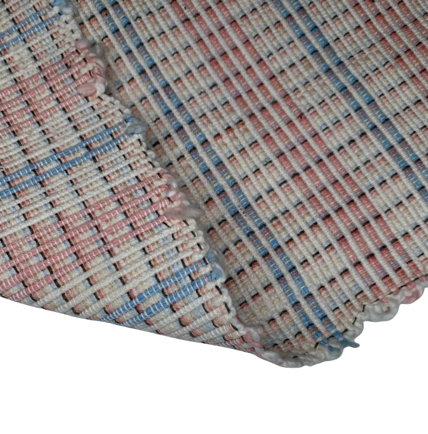 Cotton/Raw Silk - White/Blue/Pink