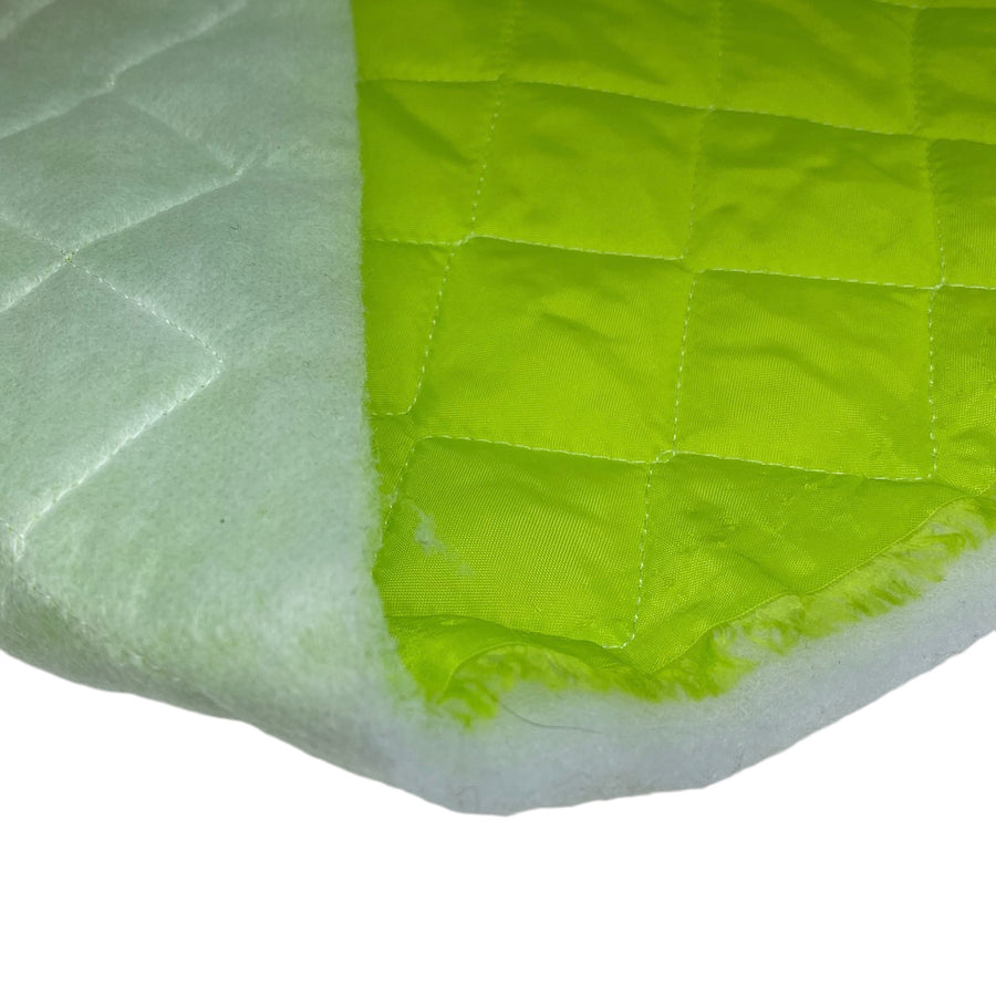 Quilted Nylon - Square - Neon Yellow