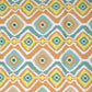 Ikat Indoor/Outdoor Upholstery - 56” - White/Yellow/Orange/Green
