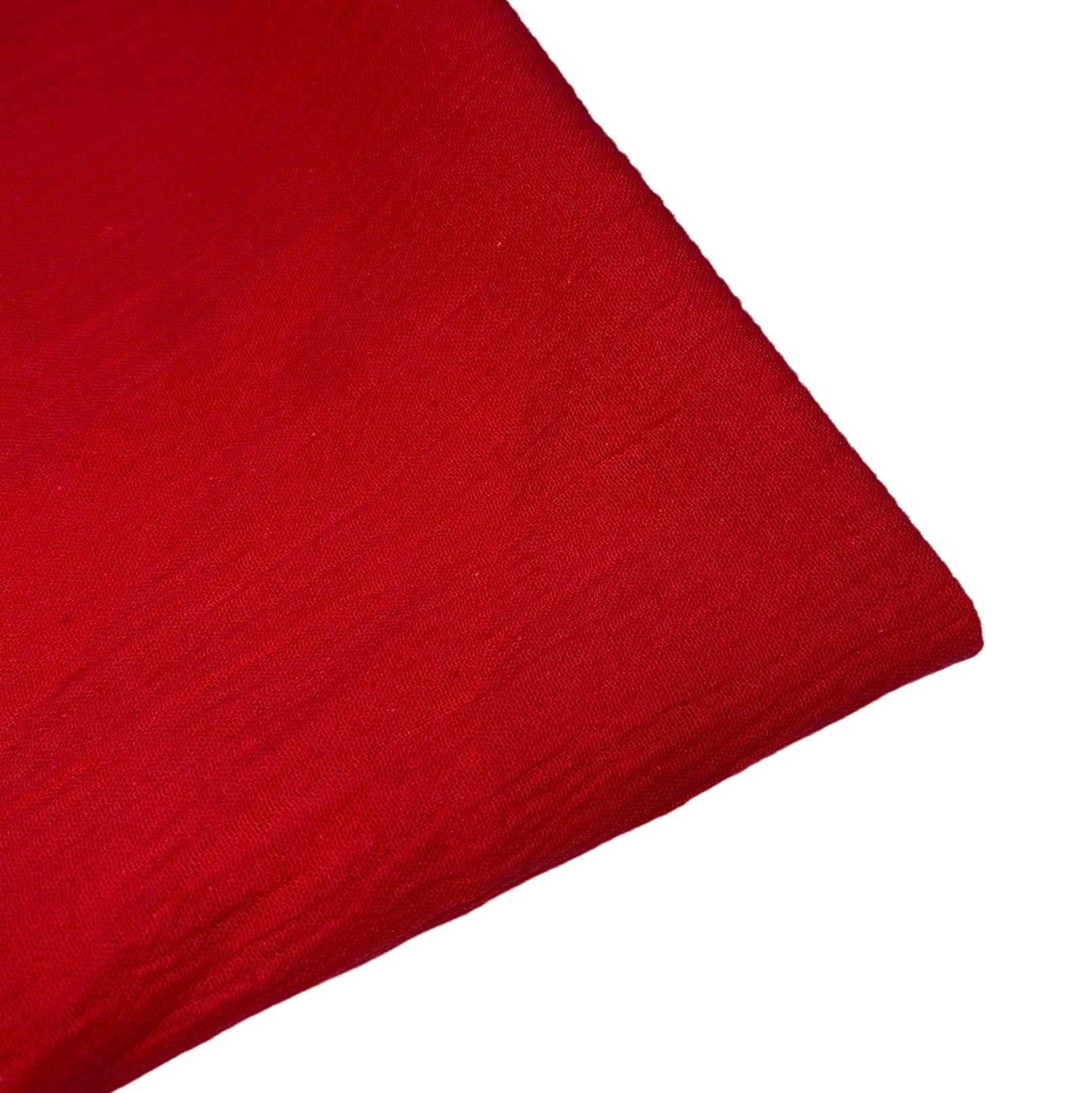 Crinkled Cotton - True Red