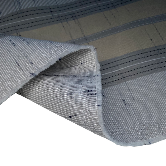 Sunbrella Striped Woven Upholstery - 48” - Grey/Beige/White/Black