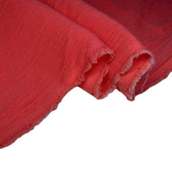 Crinkled Cotton - Coral Red
