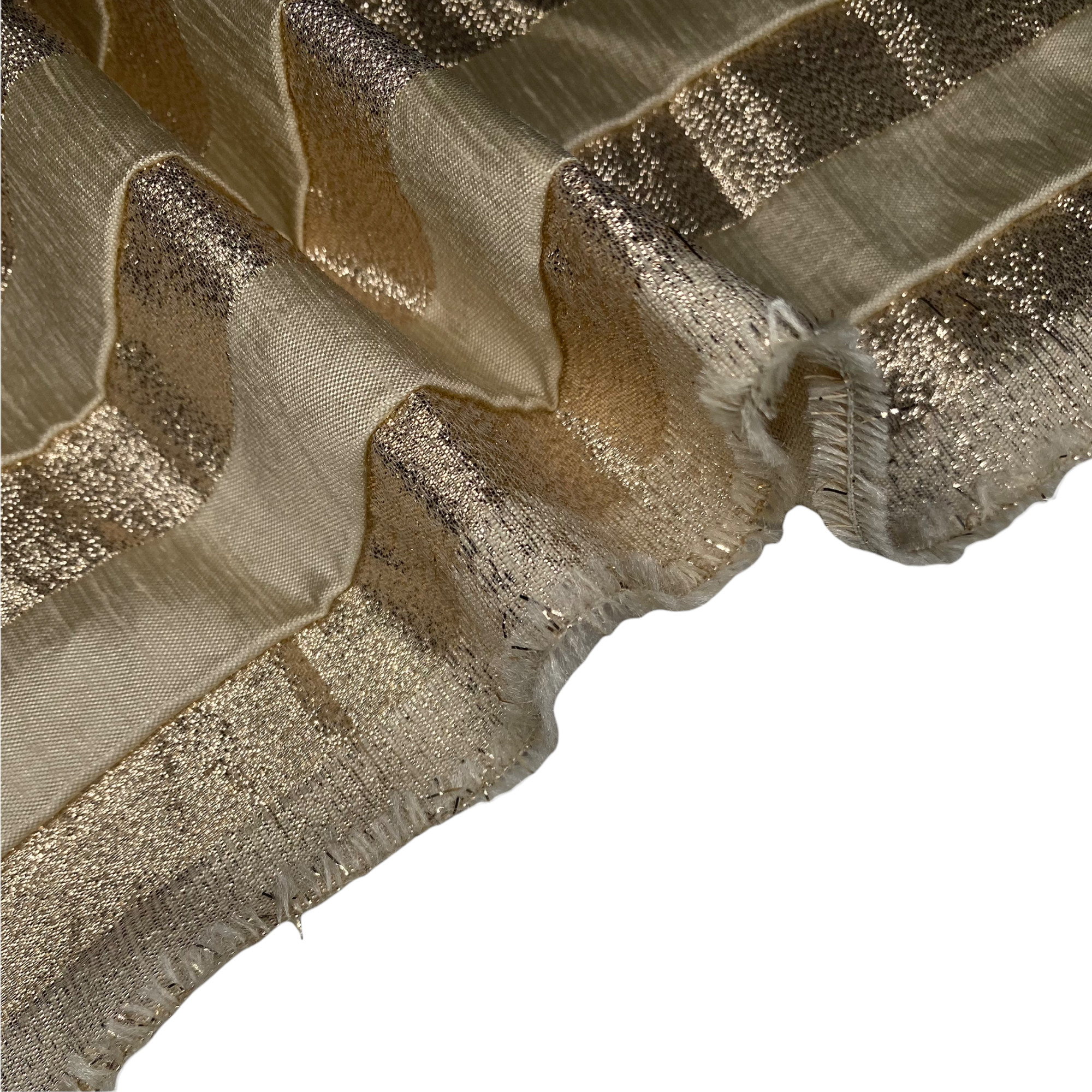 Striped Metallic Brocade - Gold