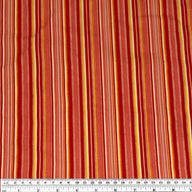 Striped Cotton - 42” - Red/Yellow
