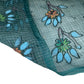 Embroidered Silk Organza - Green - Remnant