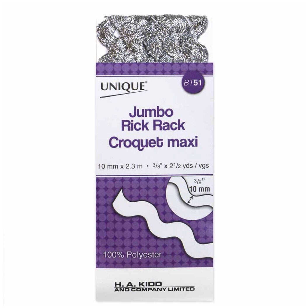 Jumbo Rick Rack - 3/8” - White
