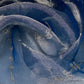 Shot Embroidered Silk Organza - 44” - Blue/Silver