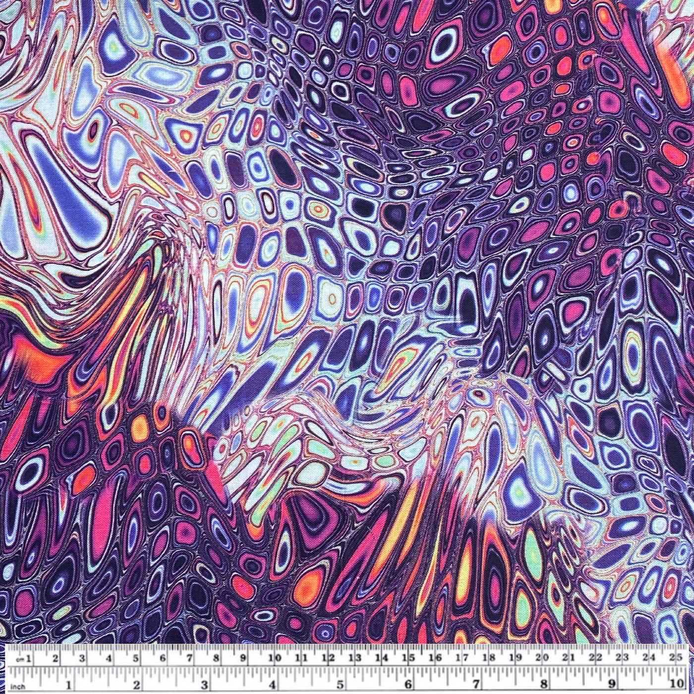 Quilting Cotton - Psychedelic Water Colour Print