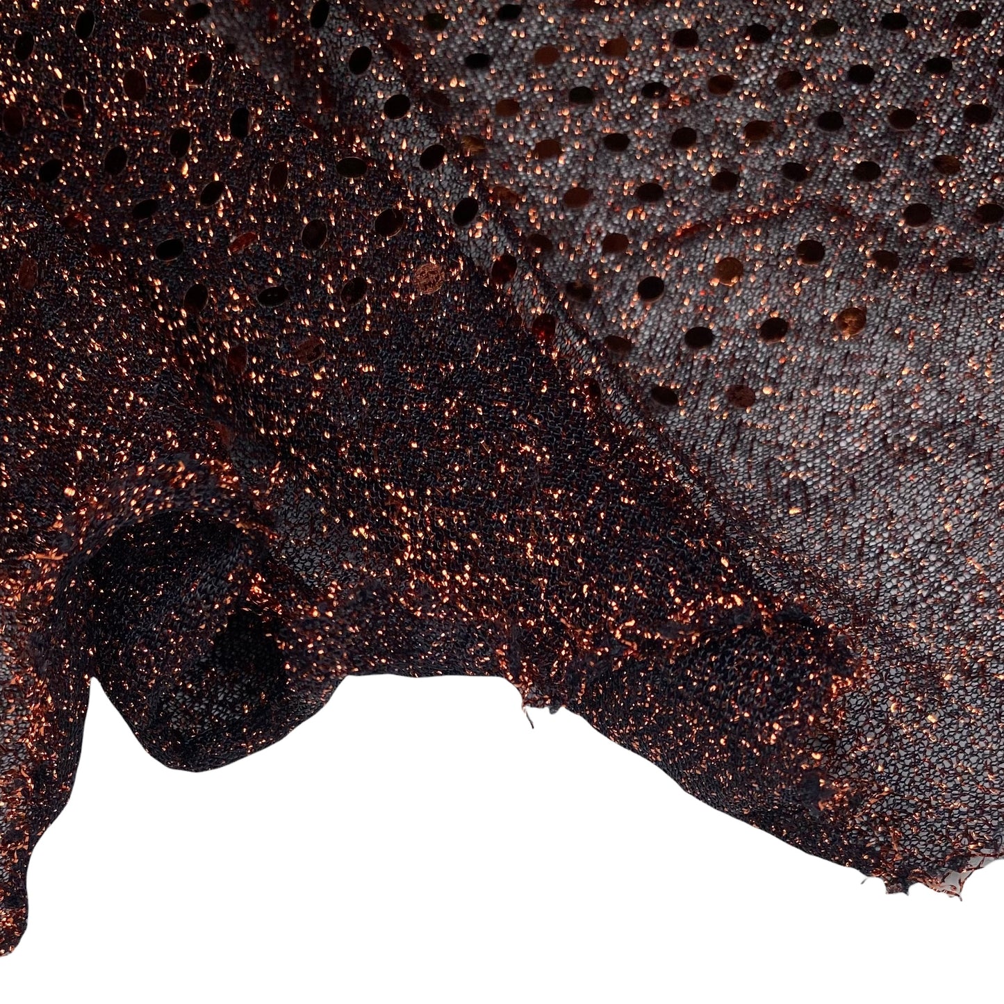 Faux Sequin Shiny Confetti Dot Knit - 45” - Copper