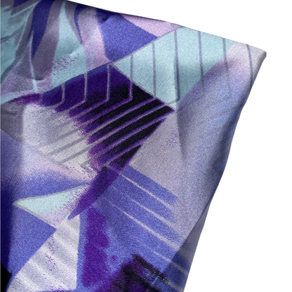 Printed Stretch Polyester Charmeuse - Abstract - Purple