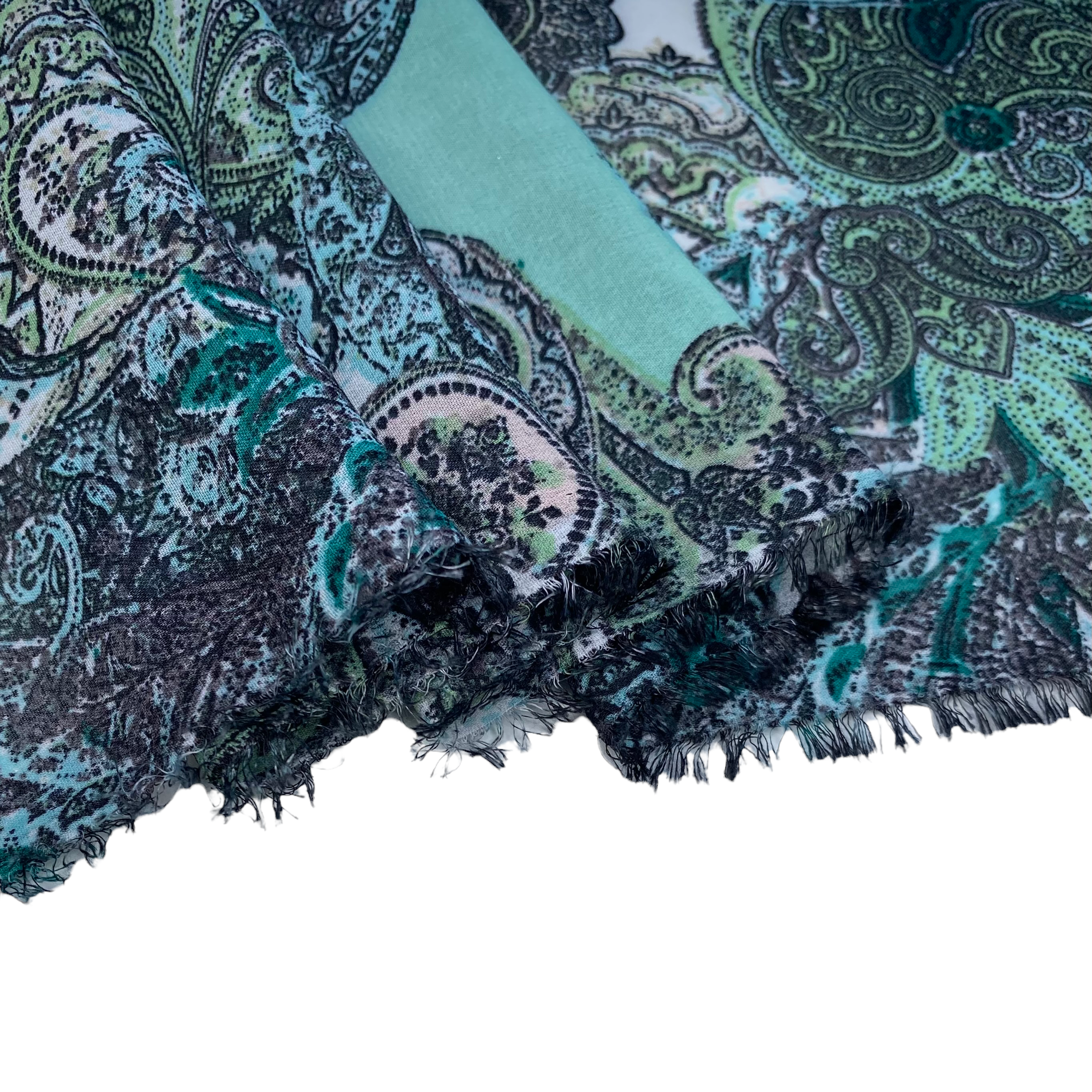 Paisley Polyester Chiffon - 58” - Mint