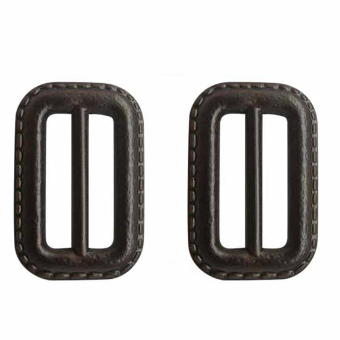 Trench Buckle - 25mm (1″) - Black Patent - 2pcs