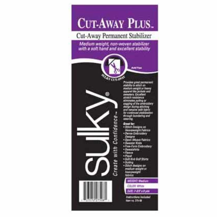 Cut-Away Permanent Stabilizer - White - 8″ x 8yd
