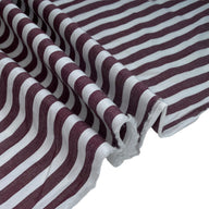 Yarn Dyed - Striped Cotton - White/Burgundy
