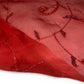 Embroidered Beaded Silk Organza - Red