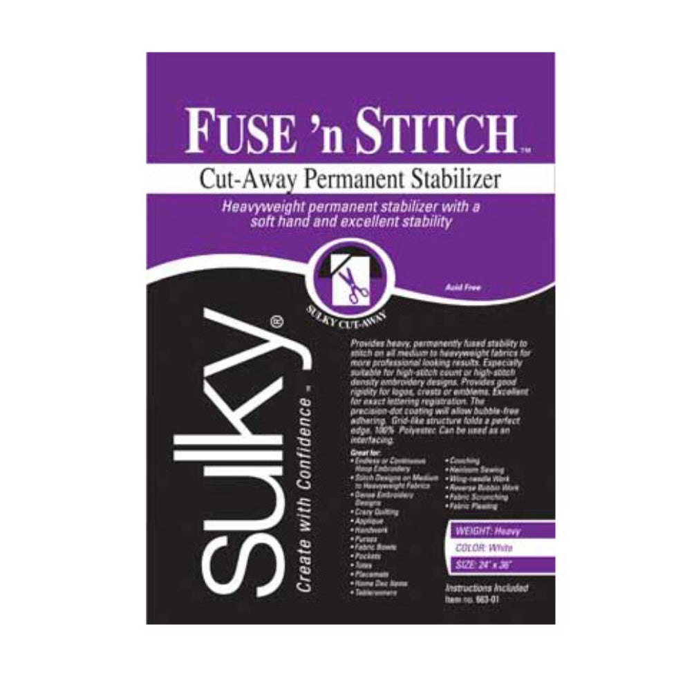 Fuse 'N Stitch - White - 61 x 91cm pkg (24″ x 36″)