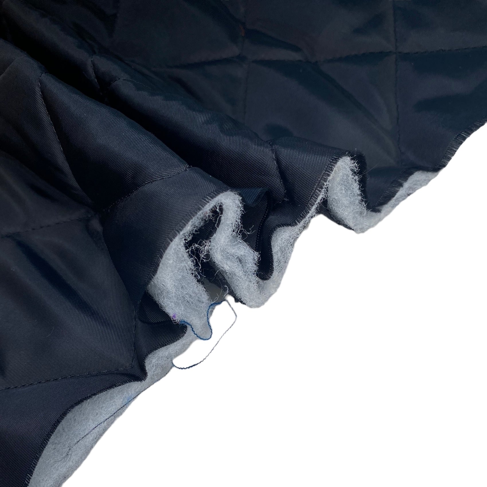Double Sided Quilted Nylon - Squares - Black