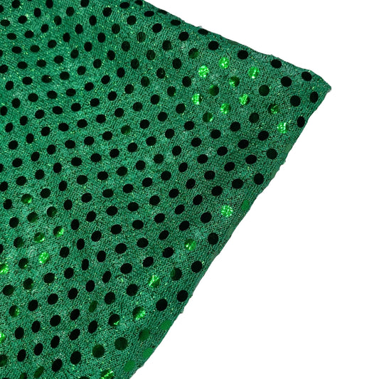 Faux Sequin Shiny Confetti Dot Knit - 44” - Green