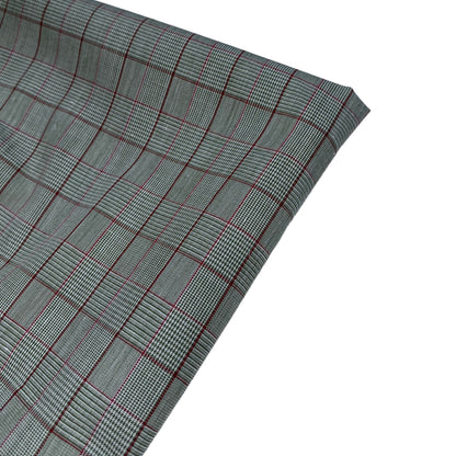 Yarn Dyed Cotton Plaid - Remnant - Green/White/Red