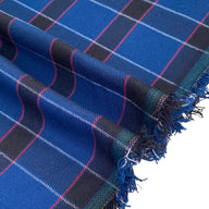 Plaid Wool Blend - Blue/Black/Red/White