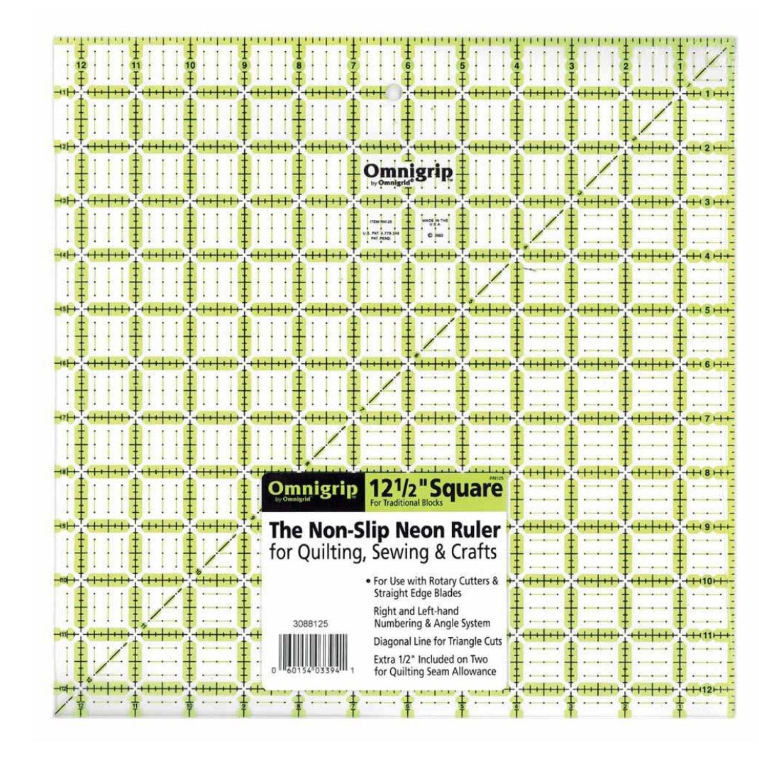 Non Slip Square Ruler - 6 1/2” x 6 1/2”