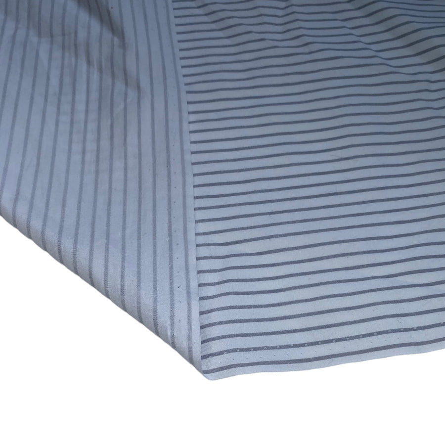 Striped Printed Cotton - White/Grey
