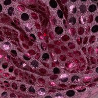 Faux Sequin Large Shiny Confetti Dot Knit - 46” - Pink