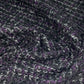 Wool Blend Coating - Remnant - Black/Purple/Grey