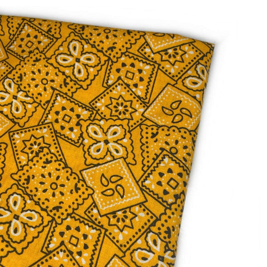 Quilting Cotton - Bandanna - 44” - Yellow