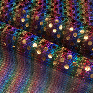 Faux Sequin - 44” - Rainbow/Gold